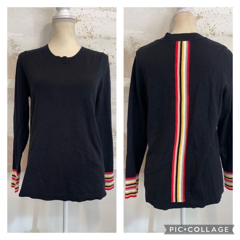 Metric Knits Color Block Striped sweater